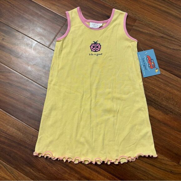 Life is Good Ladybug Yellow Nightgown Dress NWT - Picture 1 of 4